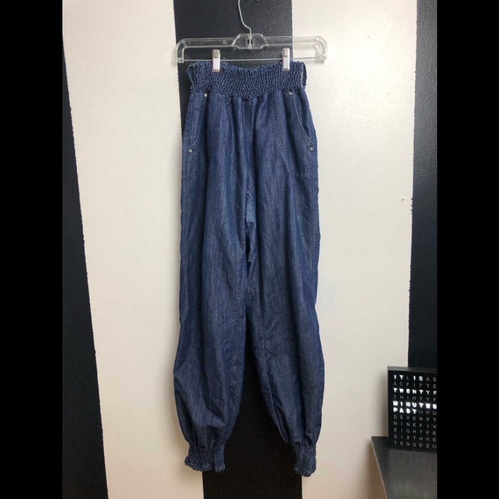 Denim Harem Pants